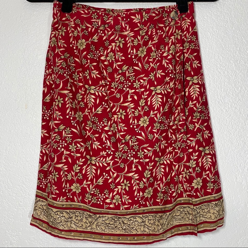 Sun River Petite Wrap Skirt     S